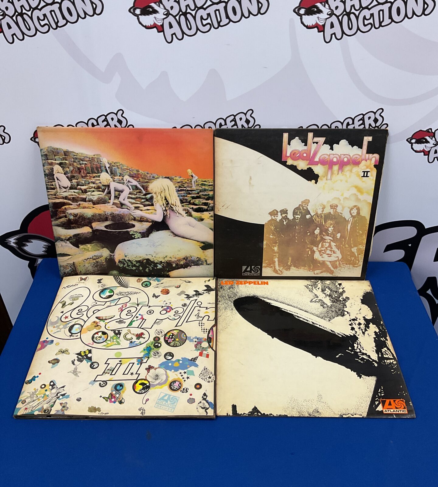 Four of led zepplin 12” vinyl records
