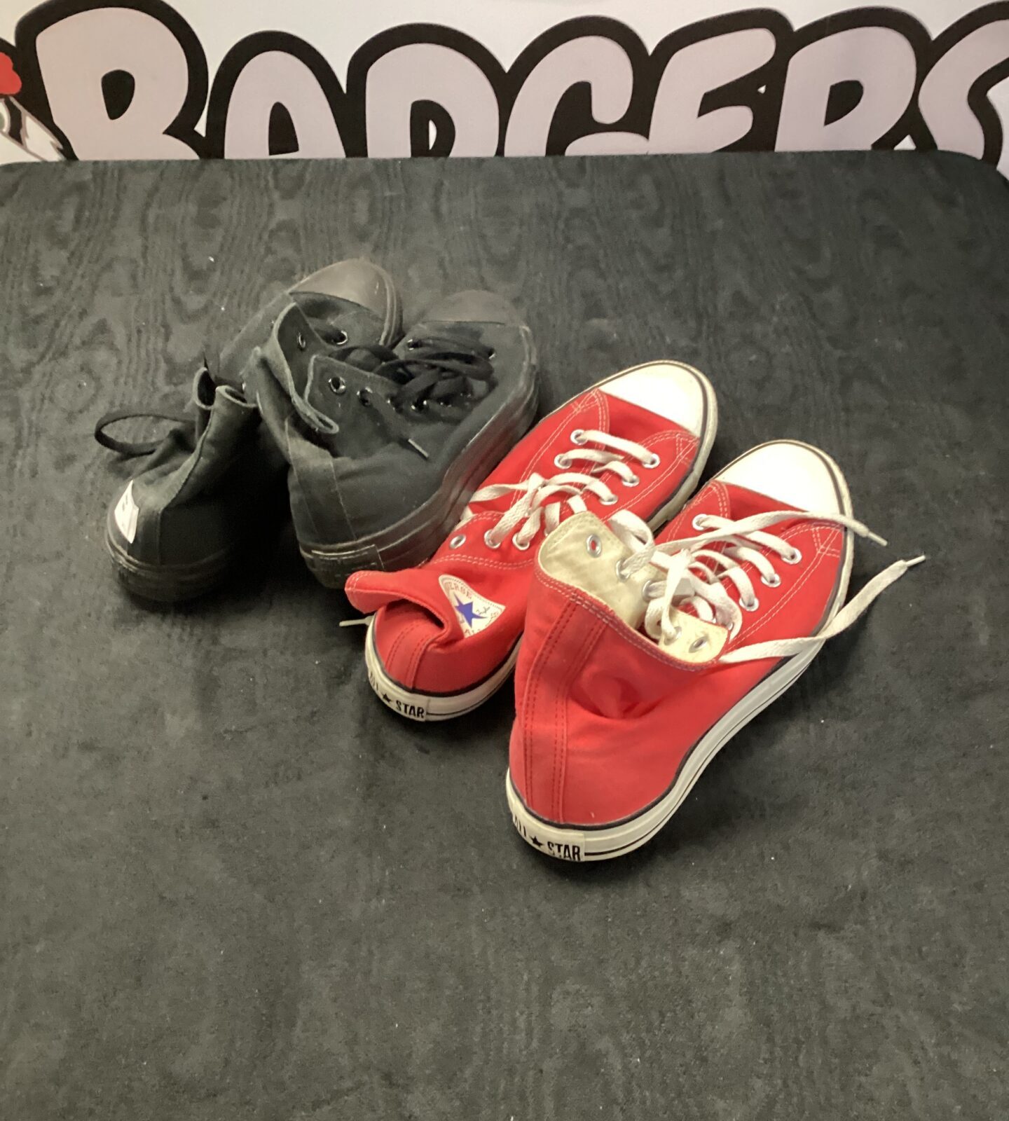 Two pairs of converse all star trainers size 10