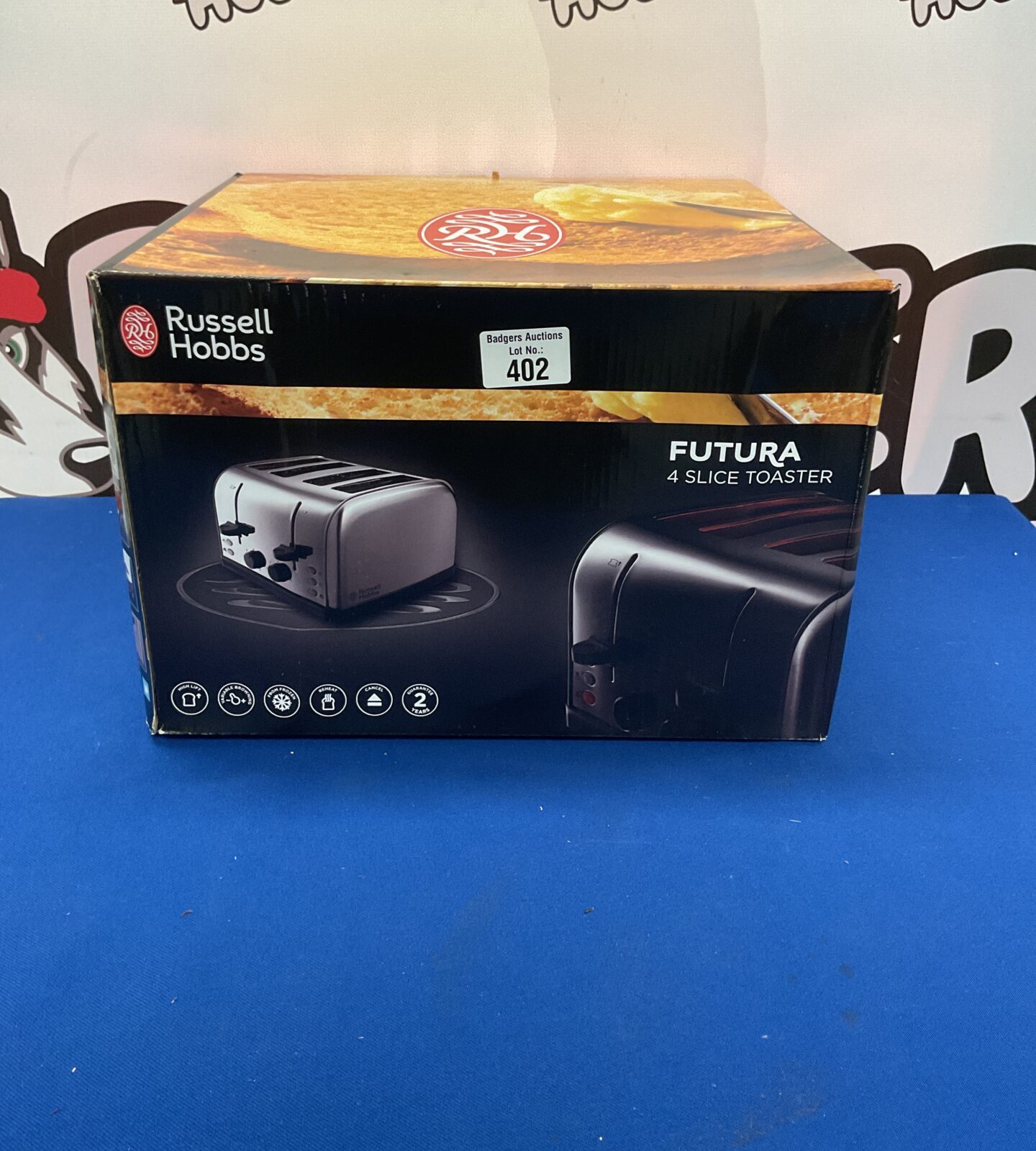 New in box russell hobbs futura 4 slice toaster