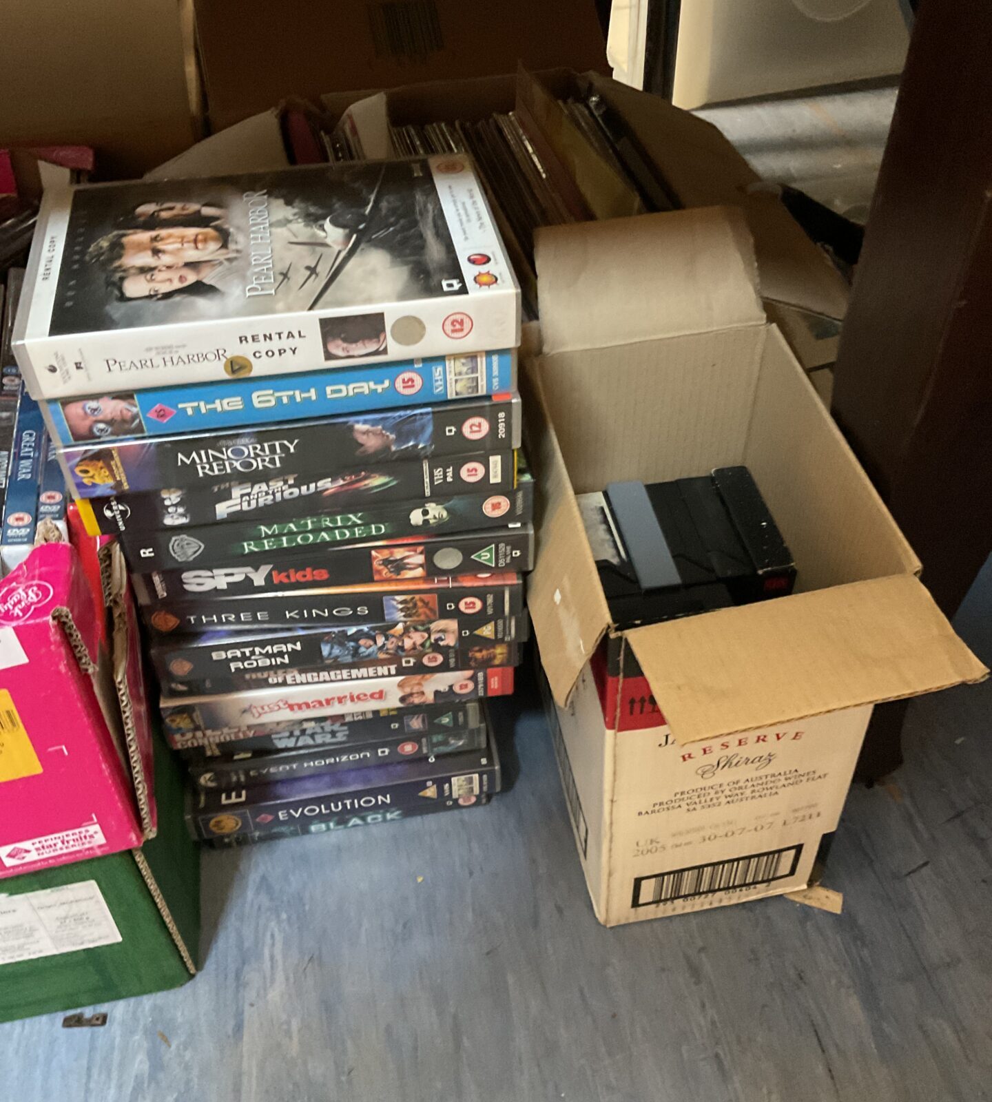 Collection of vhs including rental copies & home made vhs