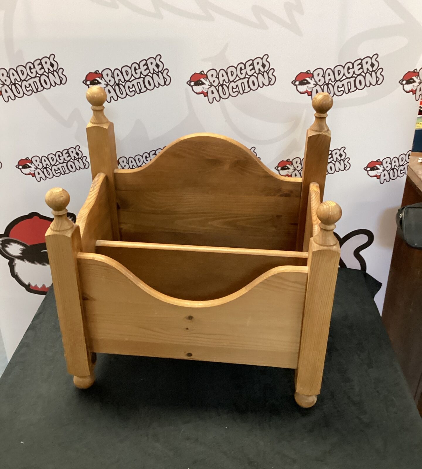 Oak magazine rack