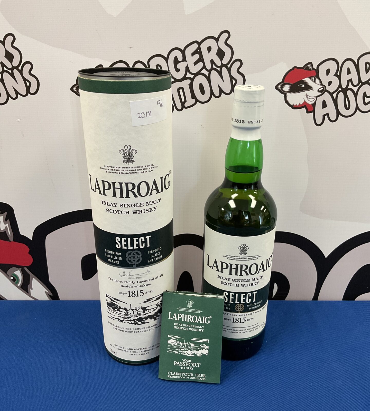 Sealed bottle Laphroaig select islay single malt scoth whisky