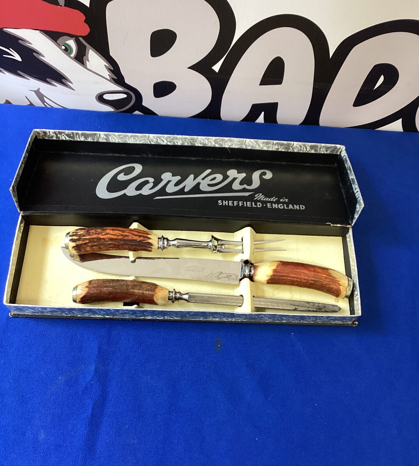 Bone Handled Carvers set made in Sheffield