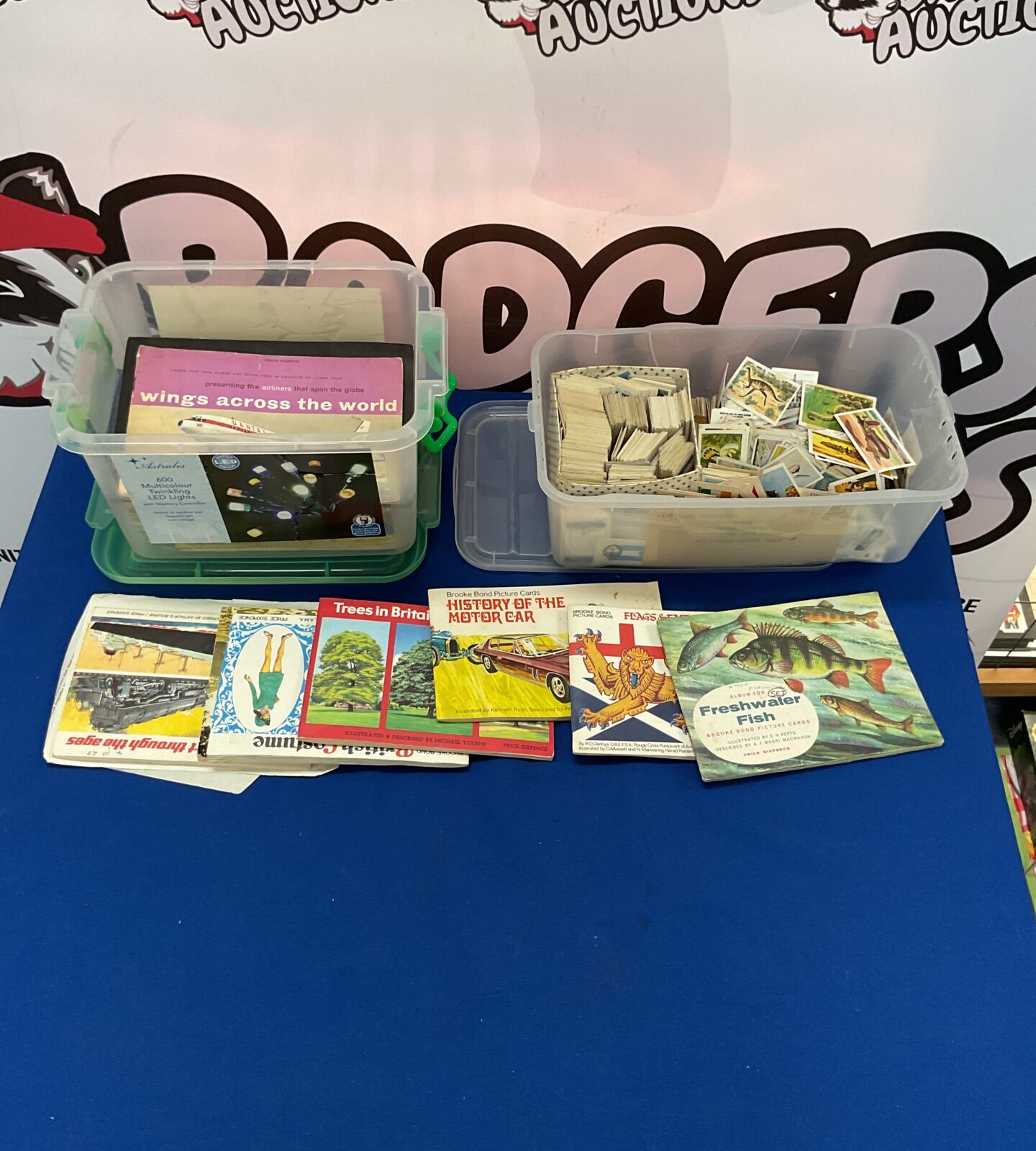 Two boxes of mixed tea cards inc albums and loose