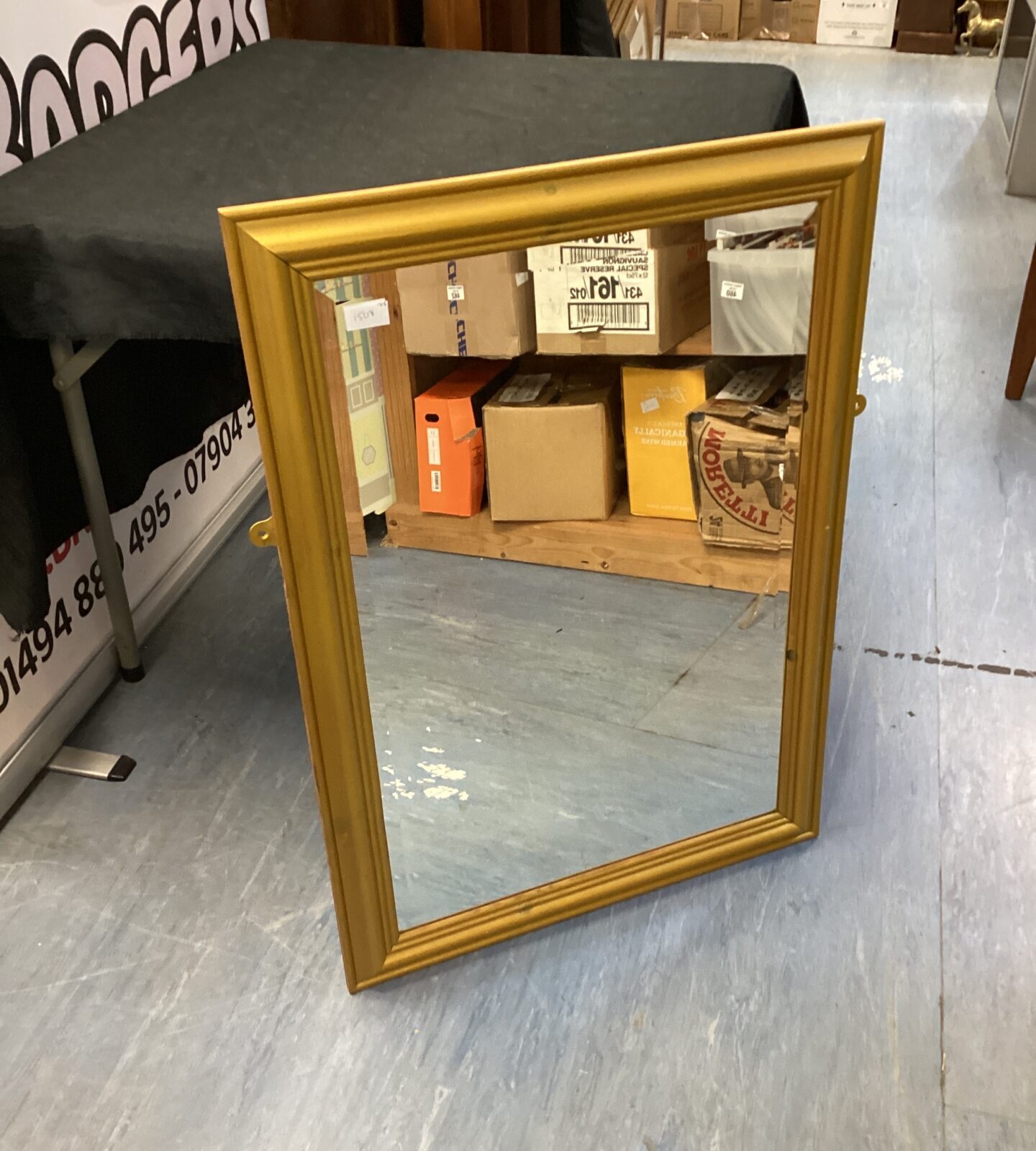 Pine framed wall mirror