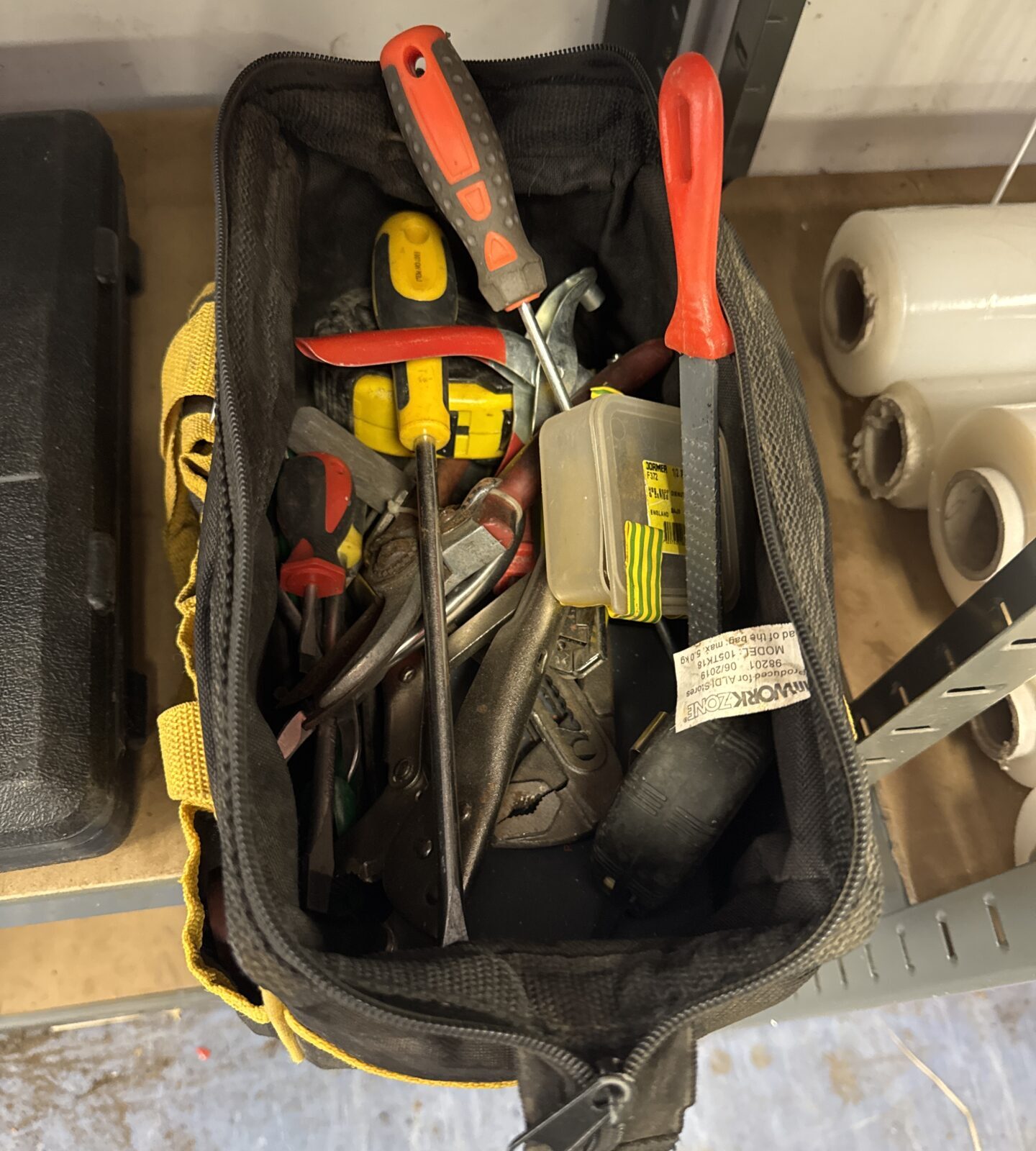 Small Workzone tool carry bag with contents