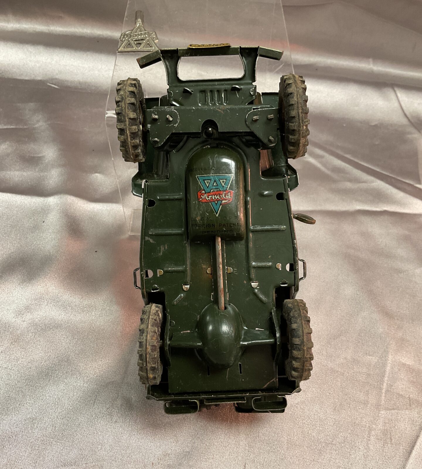 vintage arnold clockwork ww2 American Willis jeep with key working - Image 4