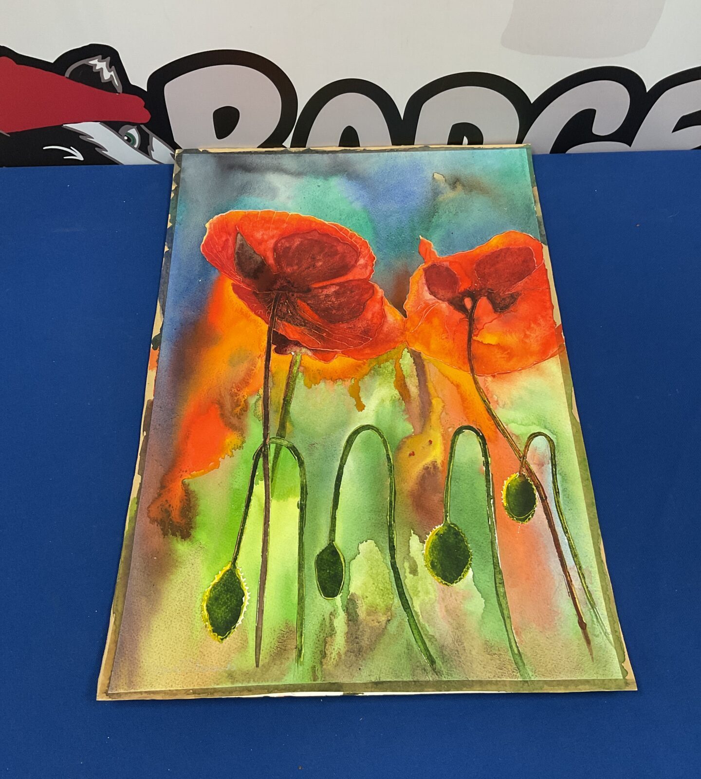 Jane edwards watercolour of poppies
