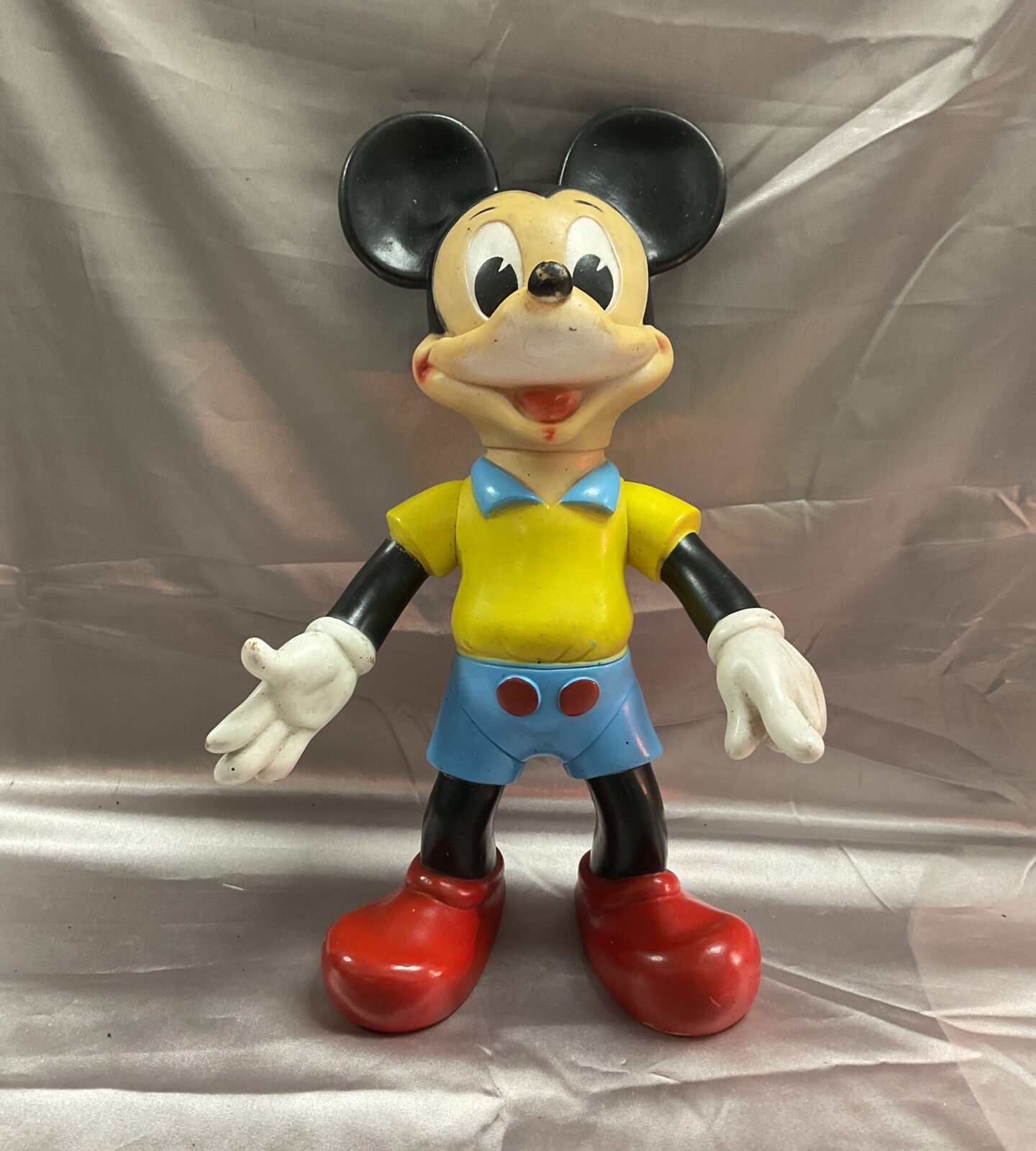 Vintage Rubber Squeaking Mickey Mouse 14” High