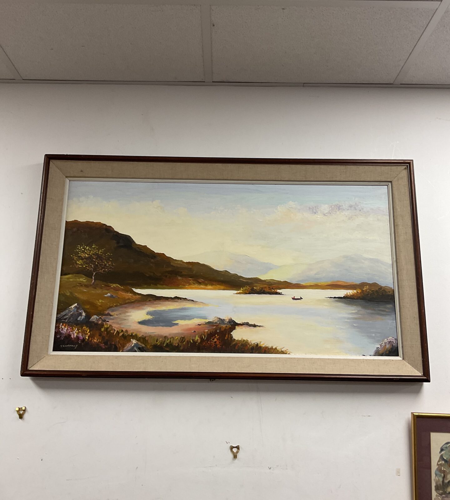 T connelly oil on board of a Scottish highland scene