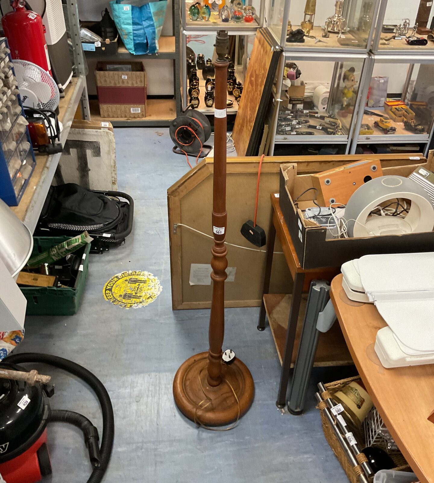 1930s oak standard lamp