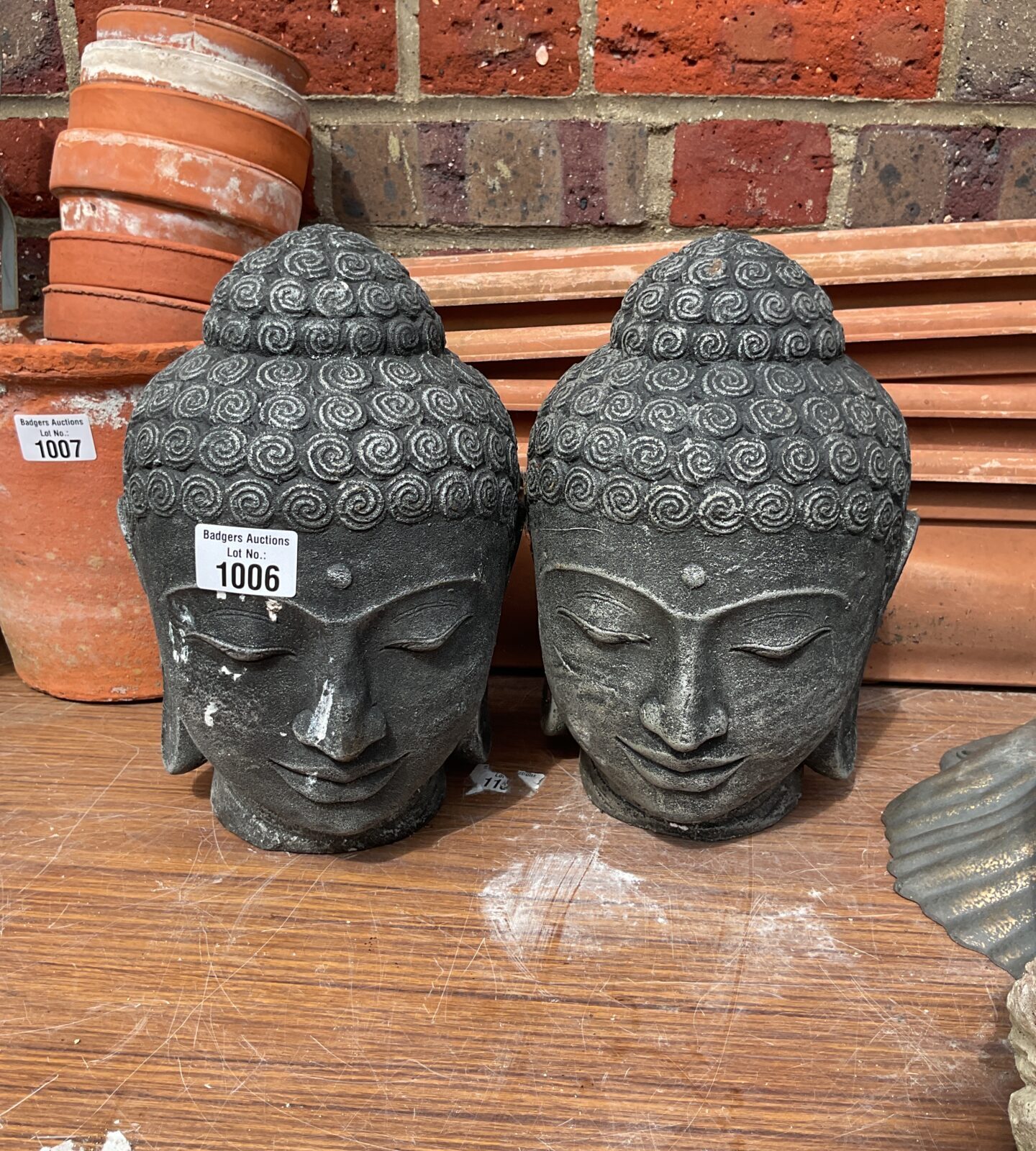 Two buddah stone heads
