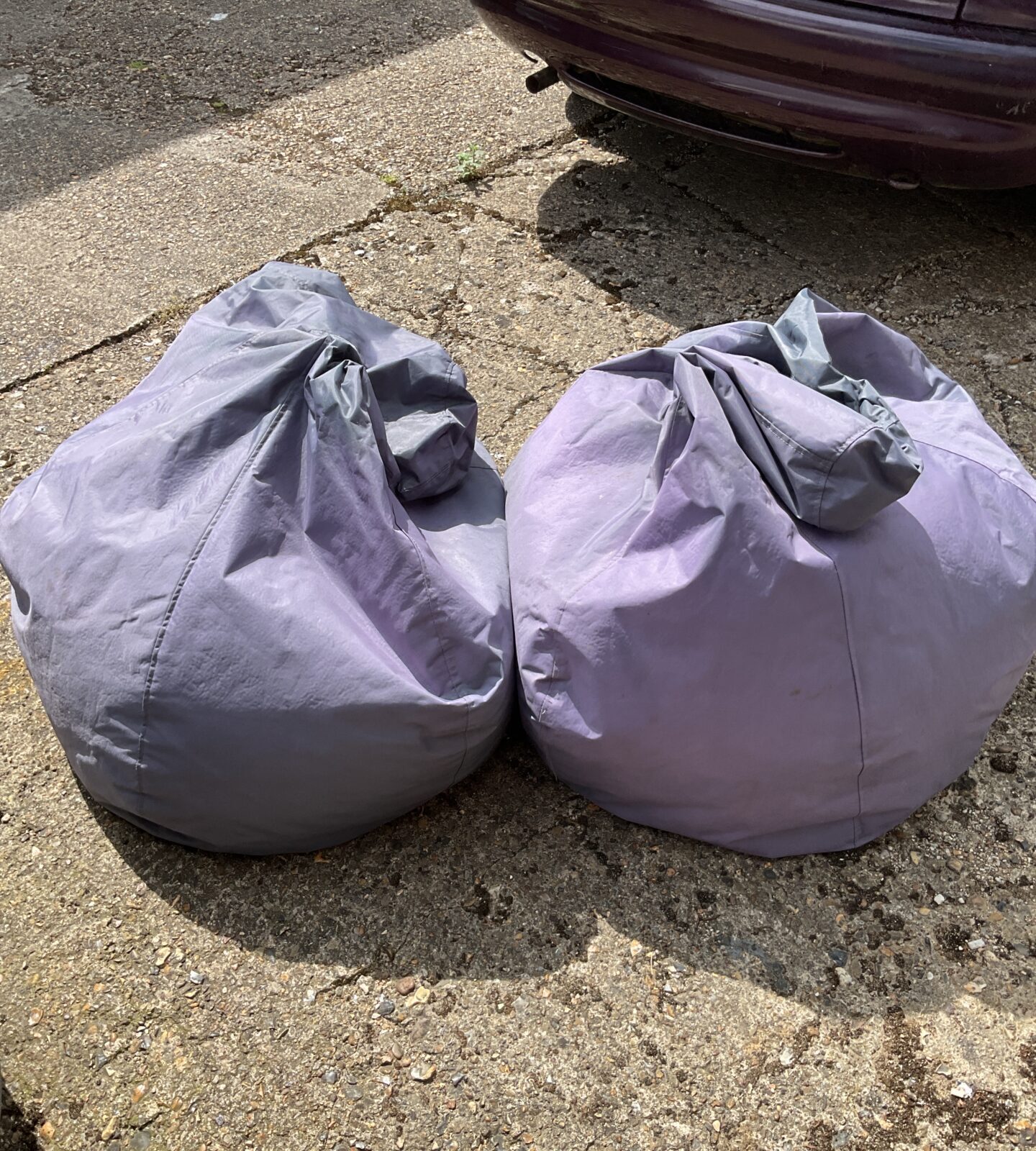 Two outdoor bean bags