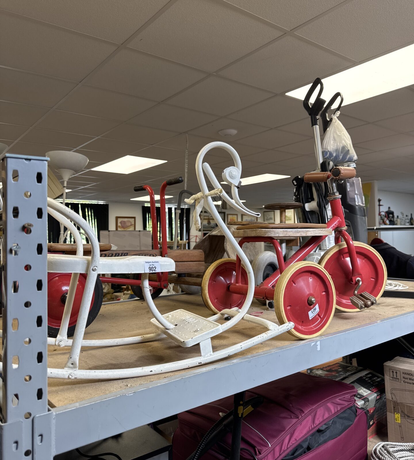 Banwood children’s tricycle with vintage rocking swan