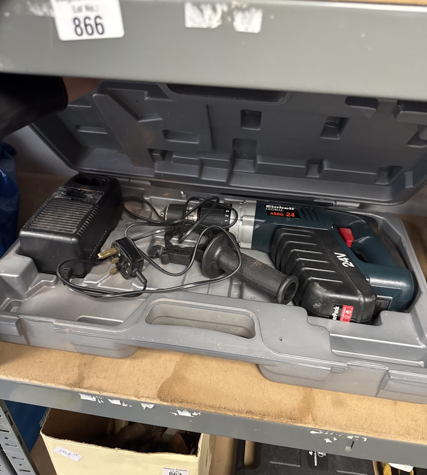 Einhell asbg 24 cordless drill set with charger - untested