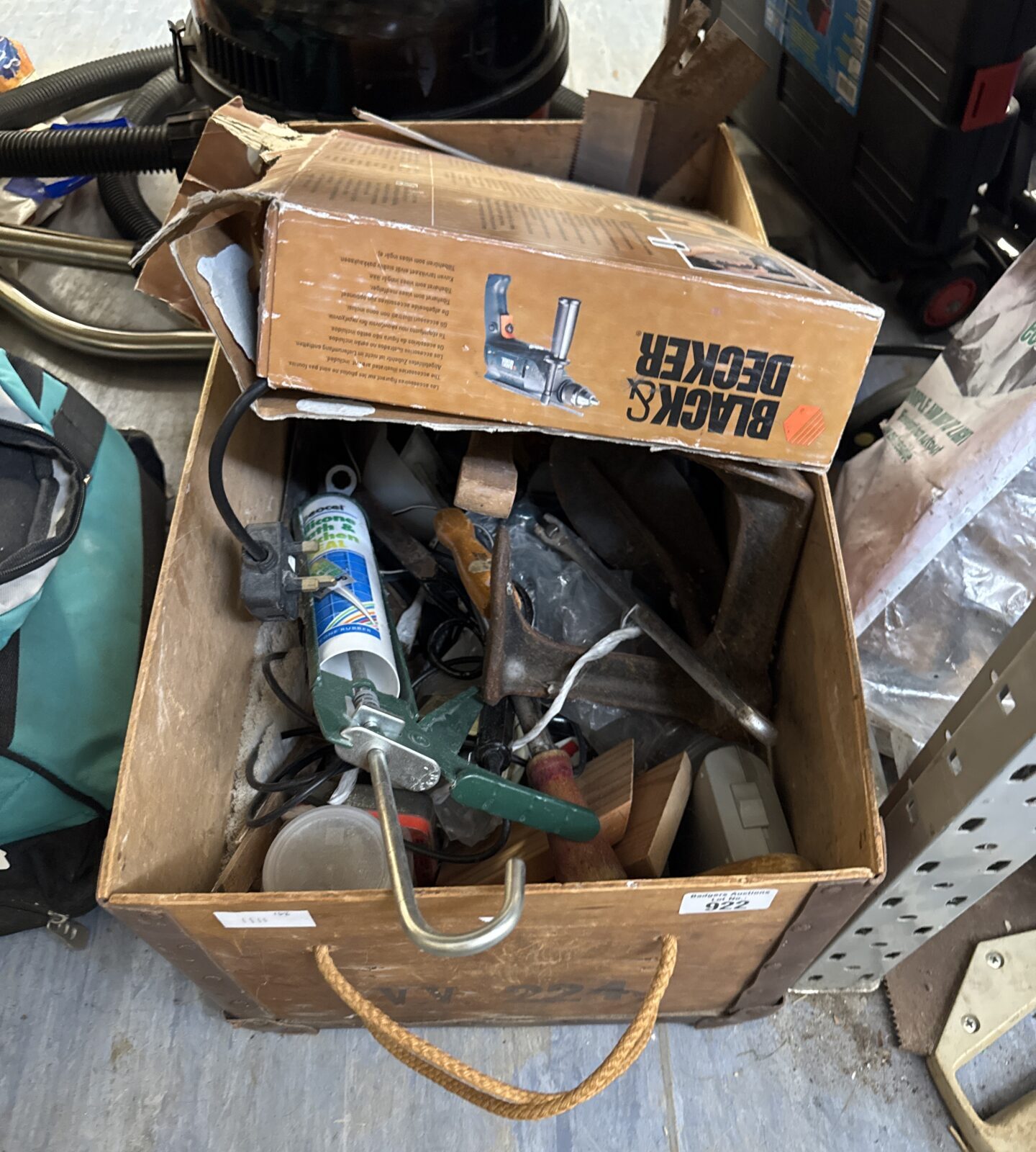 Box of shed clearance tools