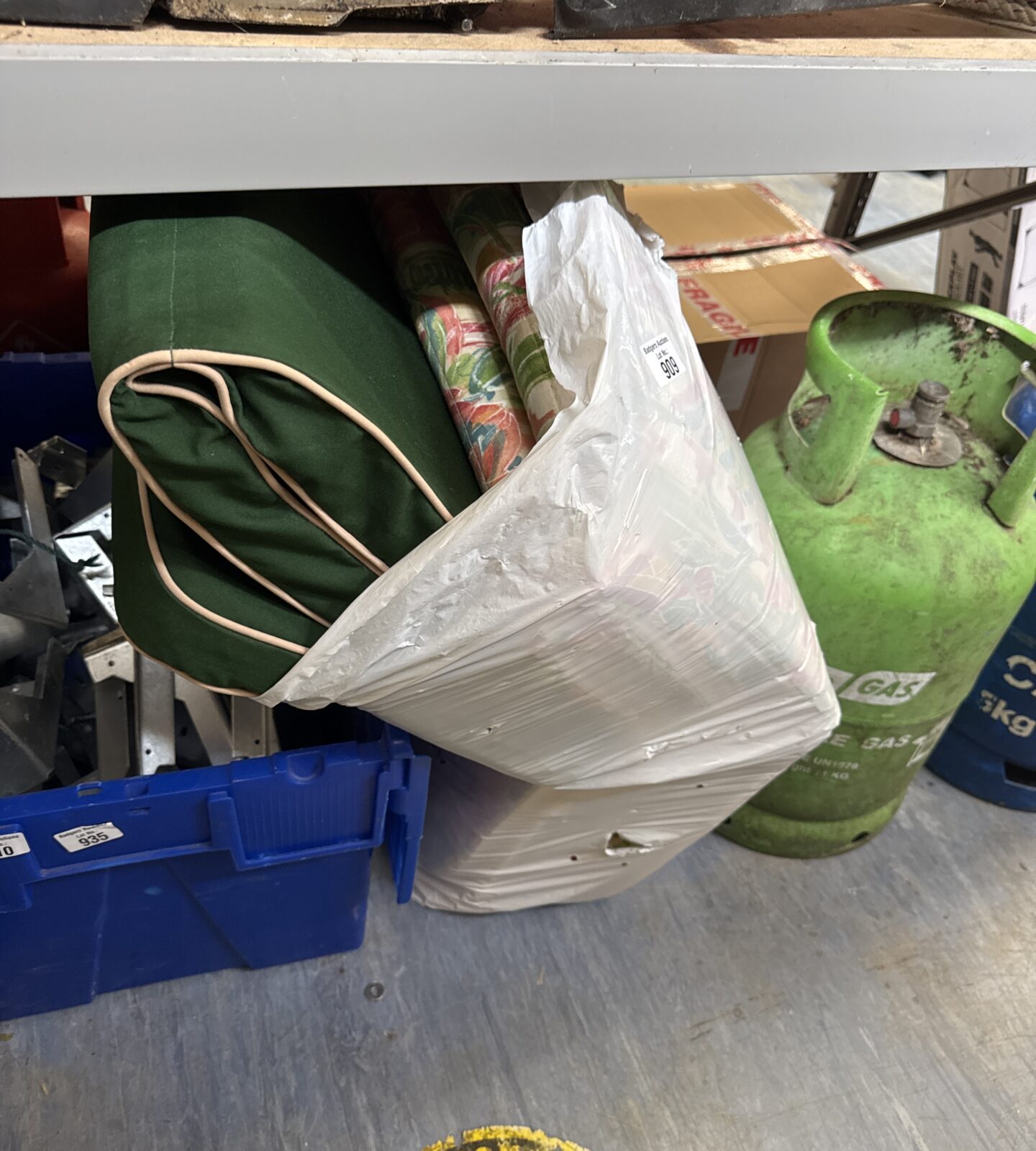 Bag of sun lounger cushions