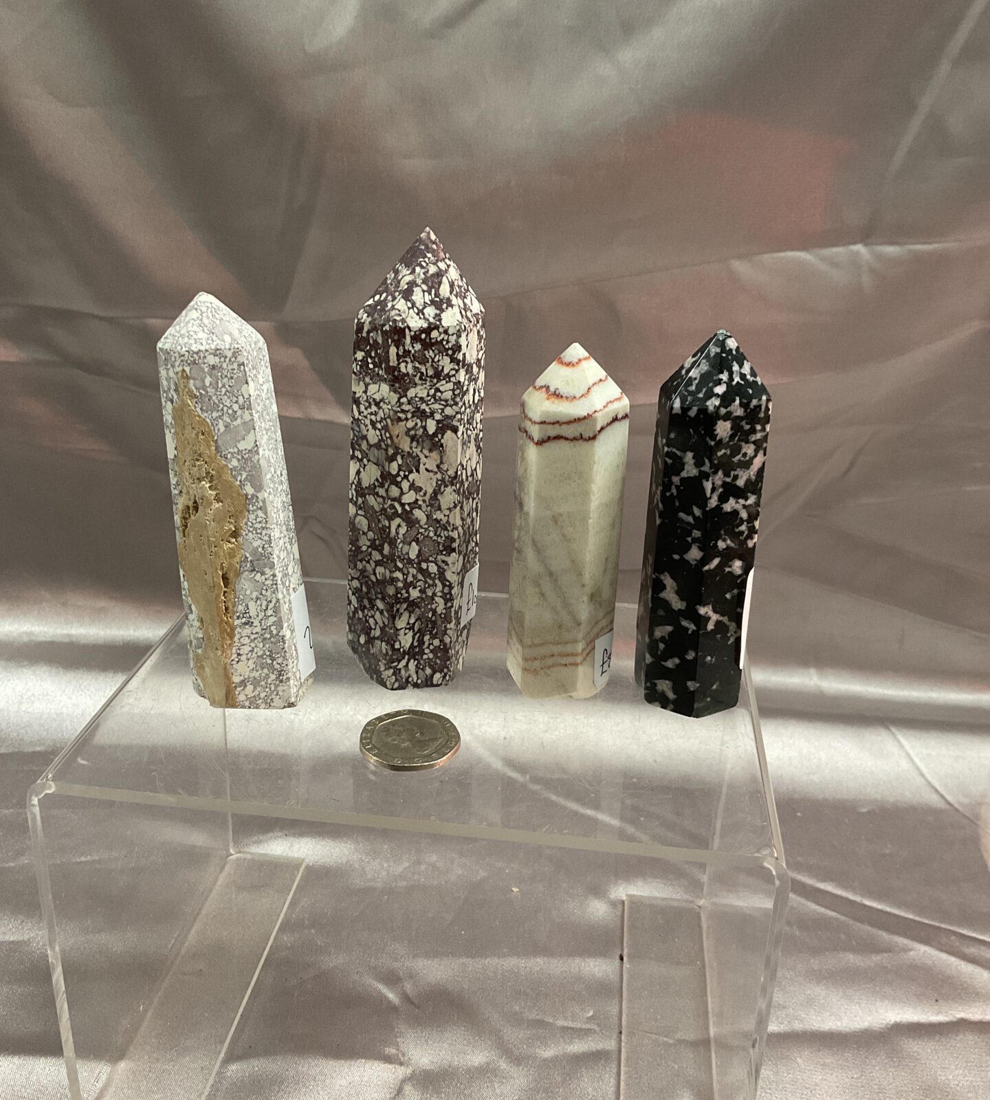 Four crystal pillars