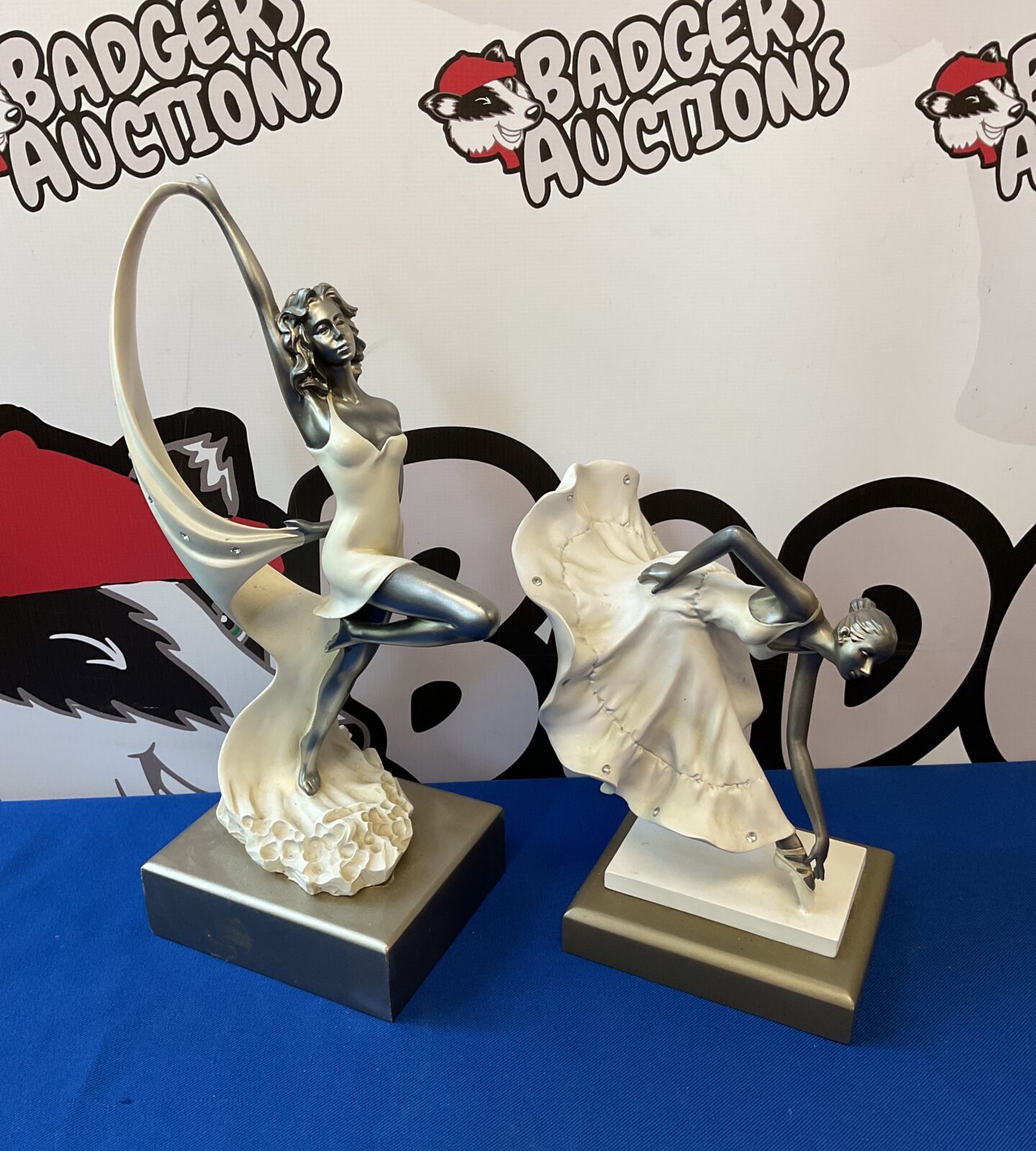 Two regency expressions art deco lady figures