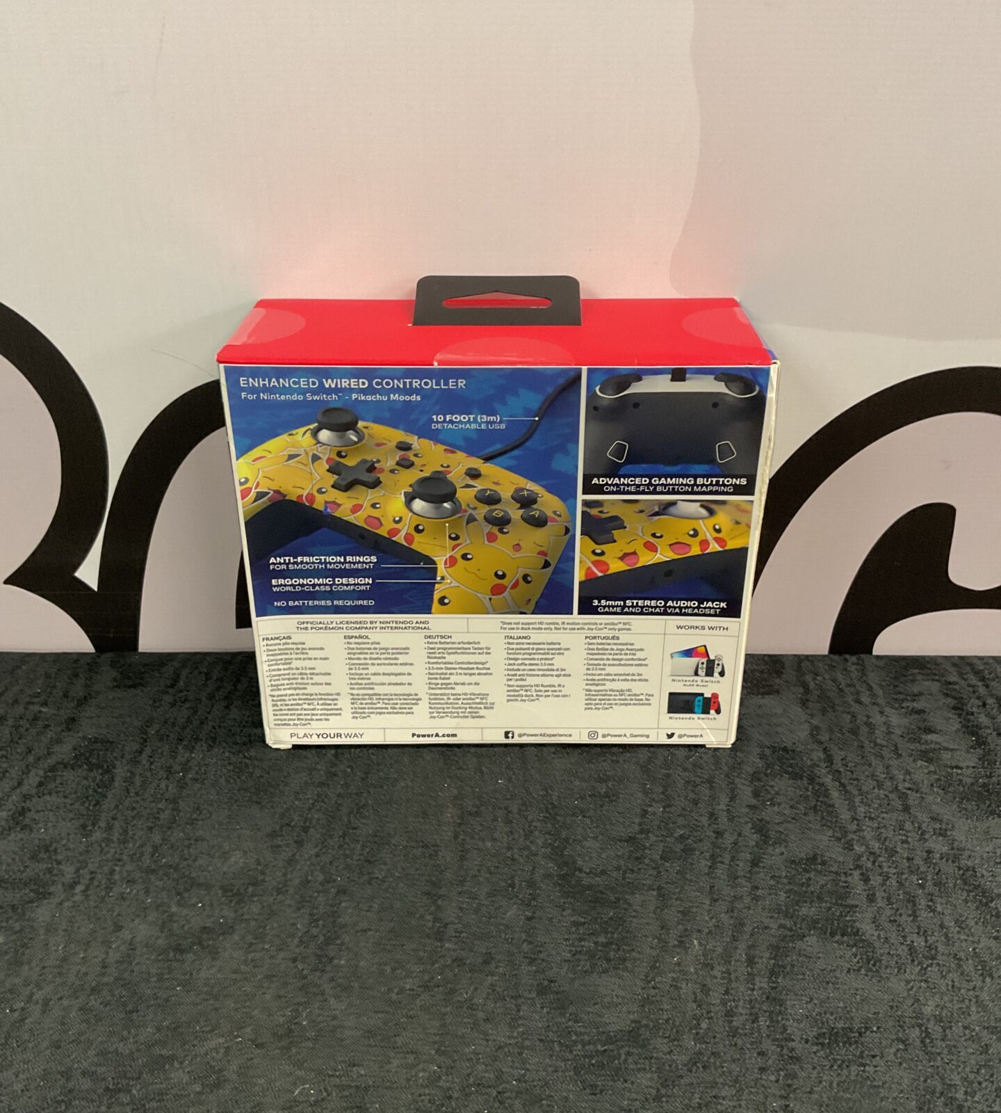 New Nintendo PowerA Pokemon Pikachu Moods Enhanced Wired Controller - Image 2
