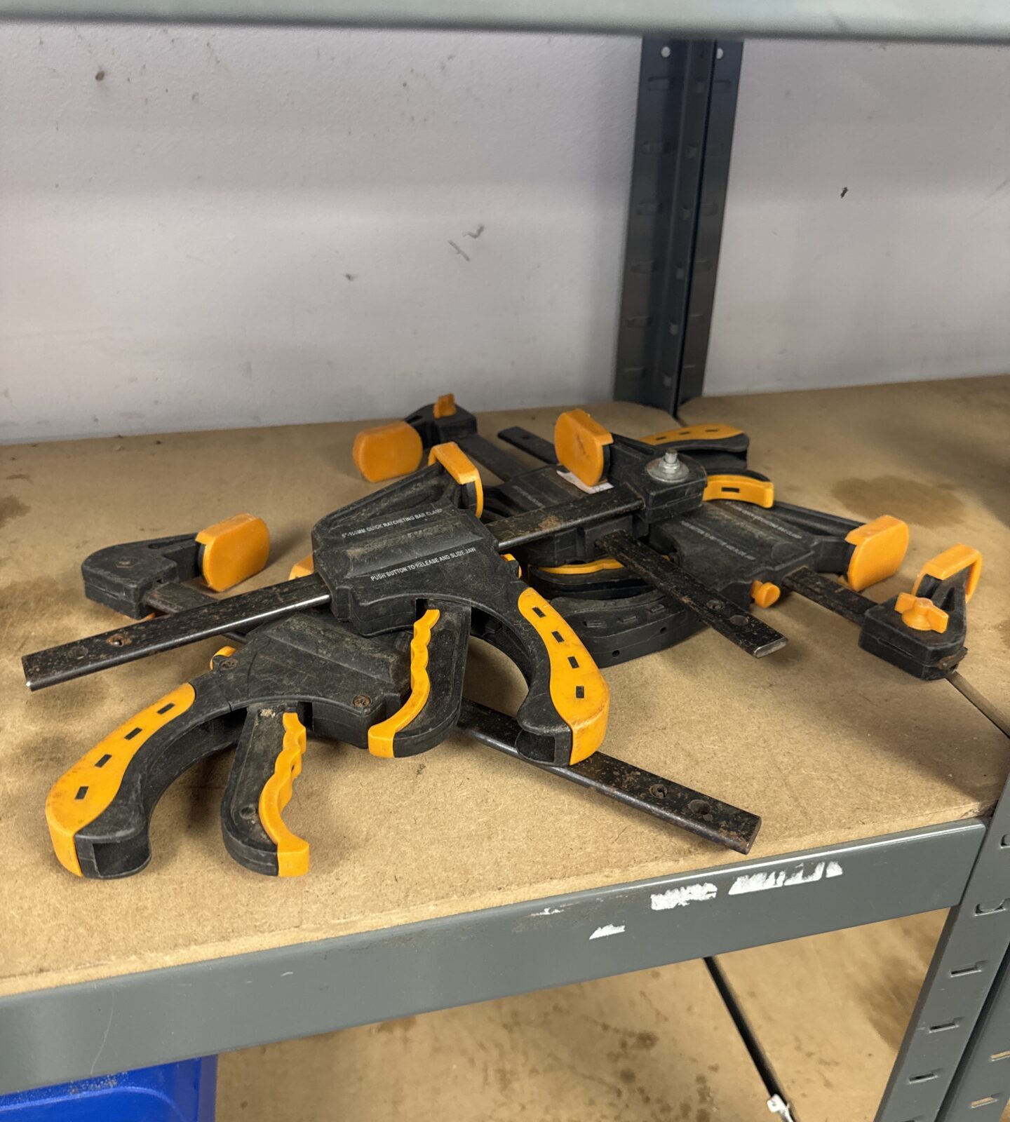 Four 6” 150mm woodworkers ratcheting bar clamps