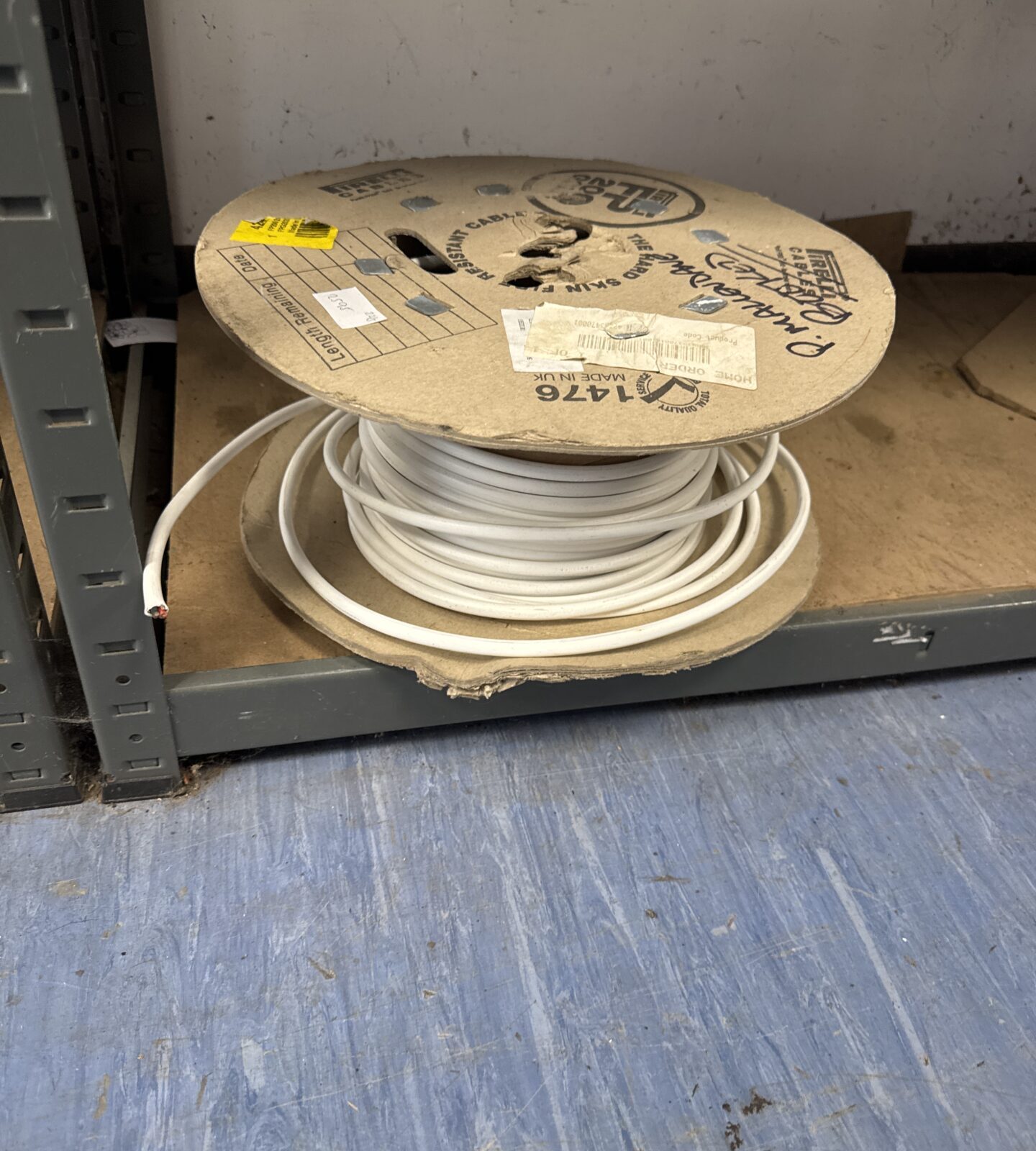 Part used roll of two core cable