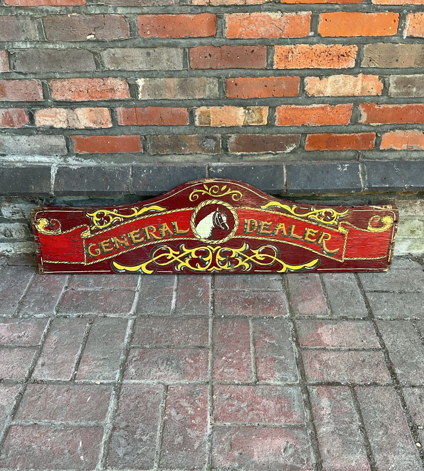 Vintage wooden general dealer folk art sign