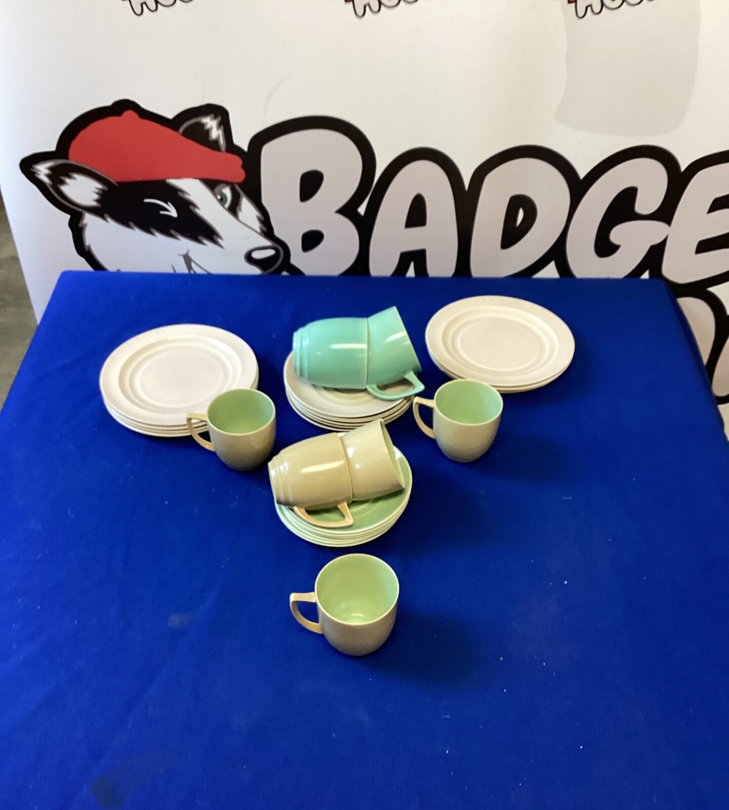 Branksome Pottery Tea cups and plates
