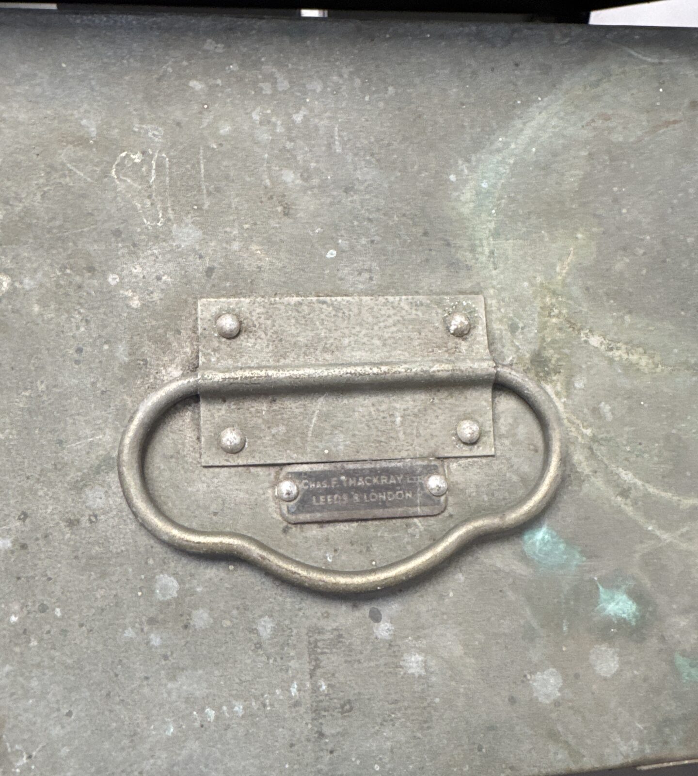 Antique vented chas f thackray ltd anodised copper medical box - Image 2