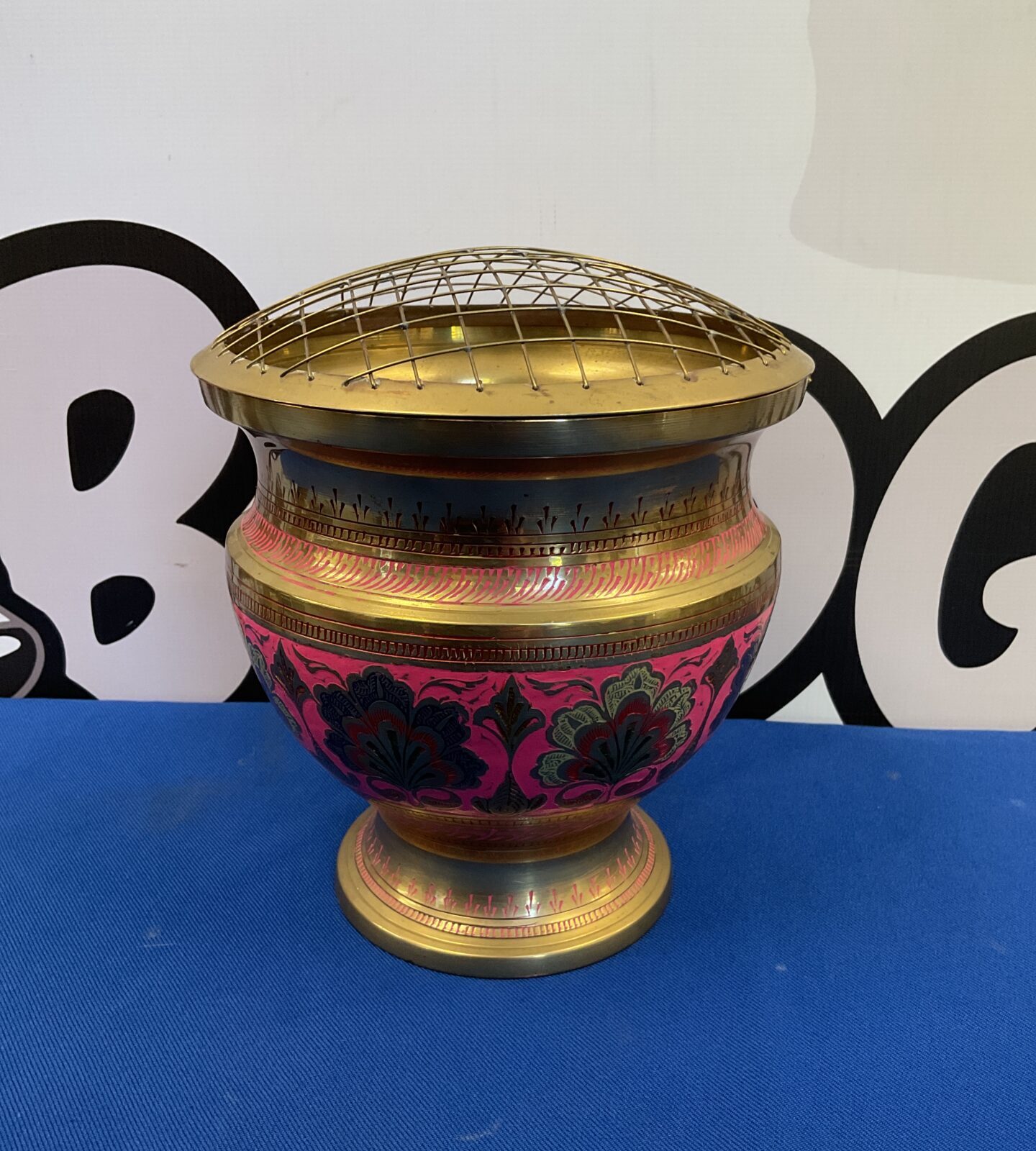 Decorative Indian brass rose bowl
