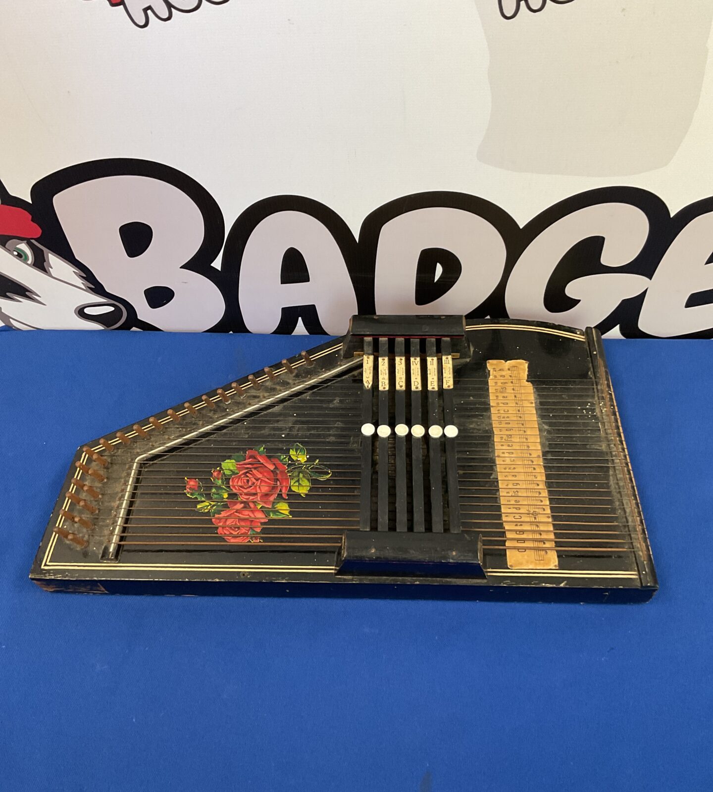 Vintage rosetti 6 chord auto harp