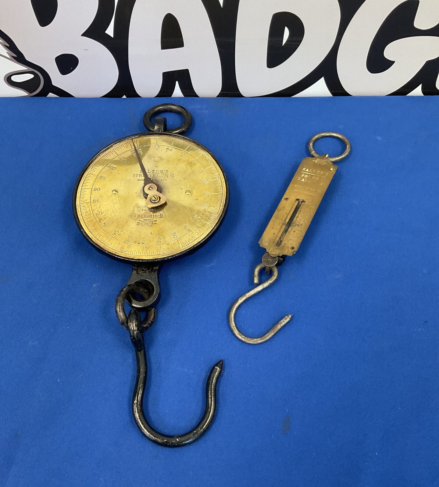 Two vintage sets of salter scales