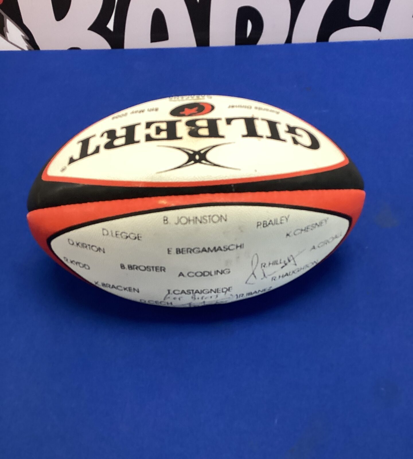 signed England rugby ball