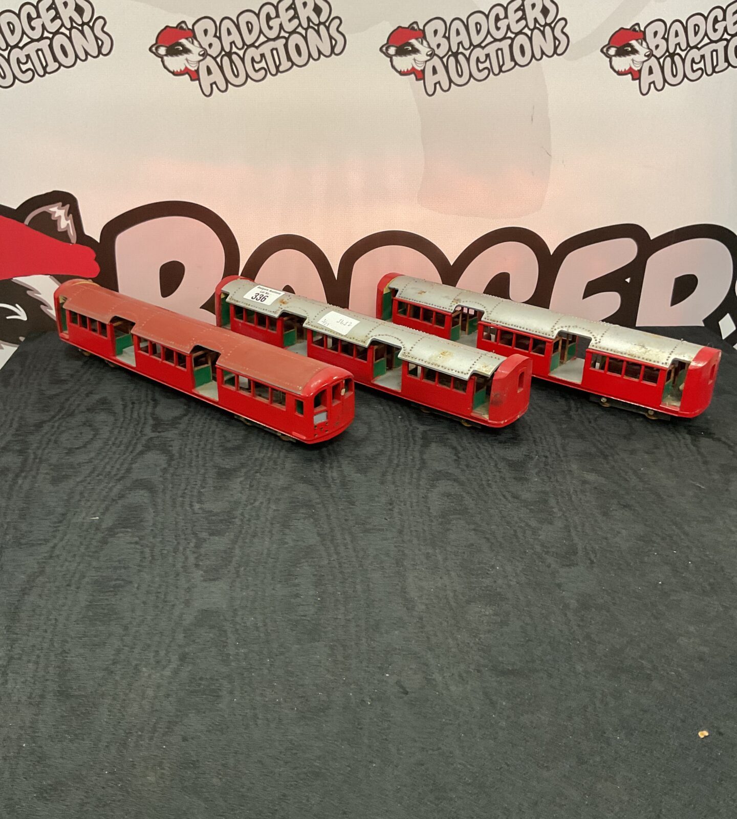 Three model London Underground Trains