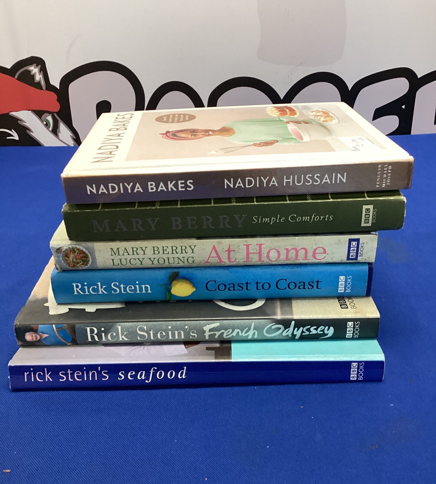 Six cookery books inc mary berry, rick stein & nadiya bakes