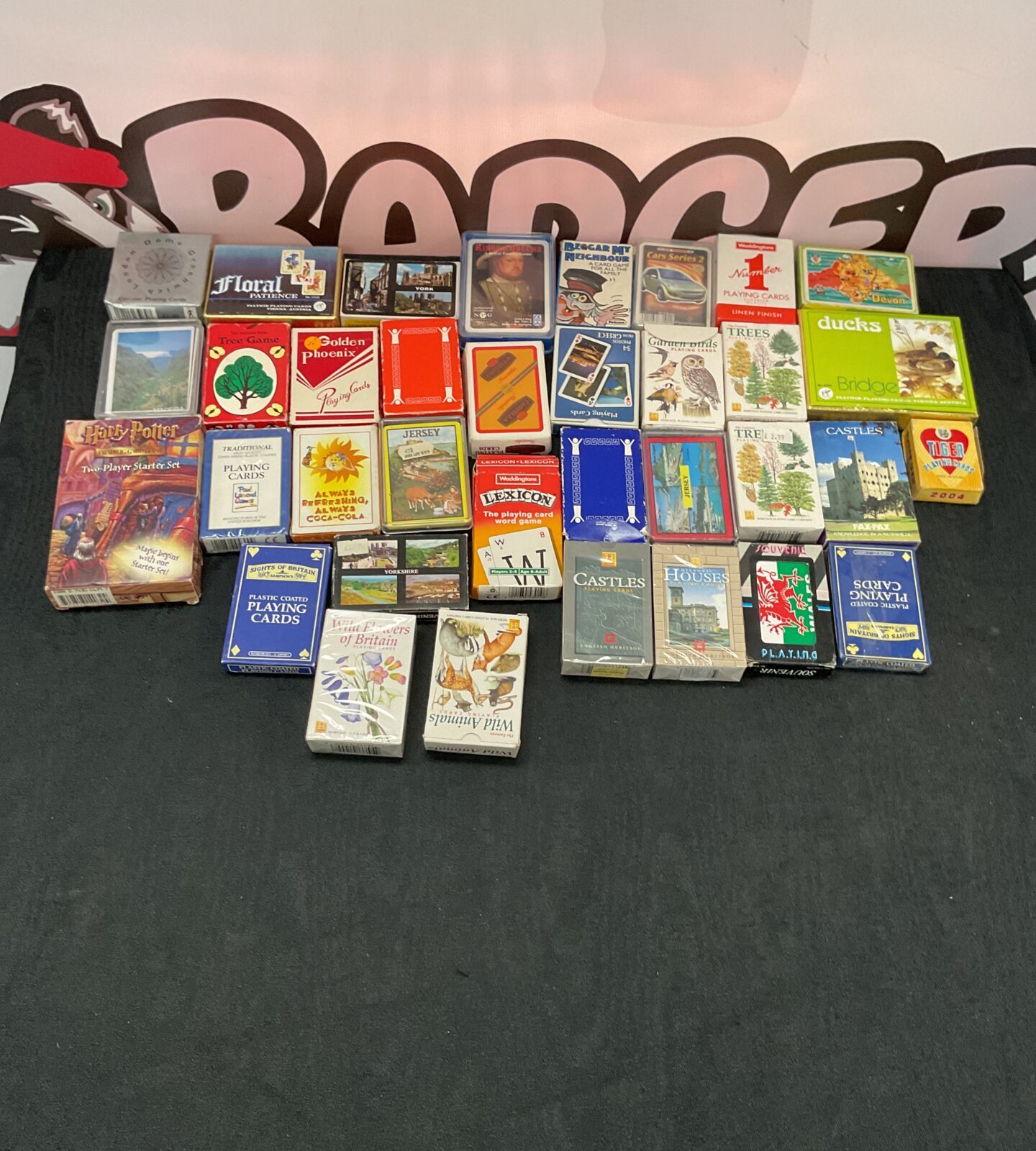 Large selection of mixed playing cards