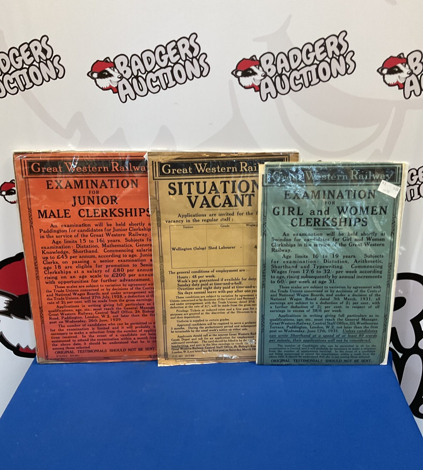 Three original 1930s gwr great western railway posters