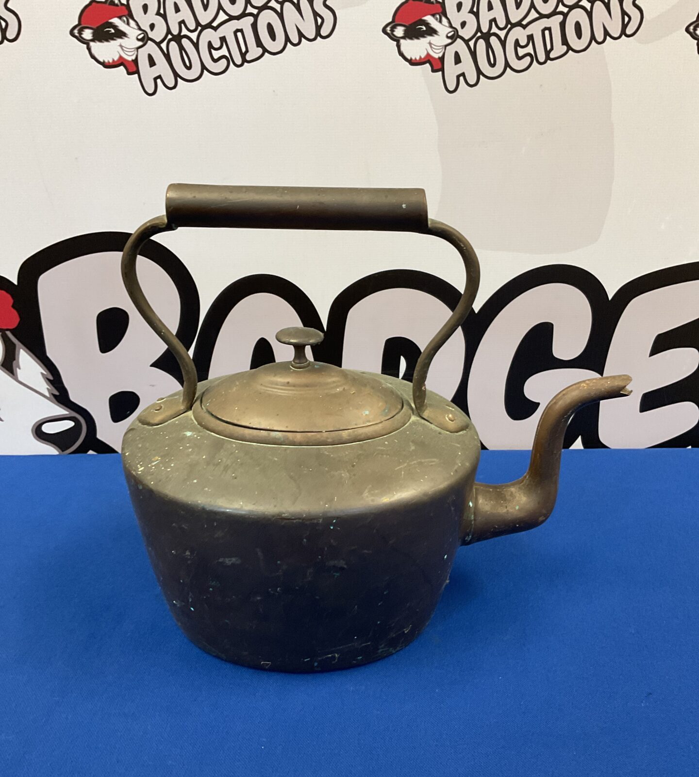 Antique copper kettle