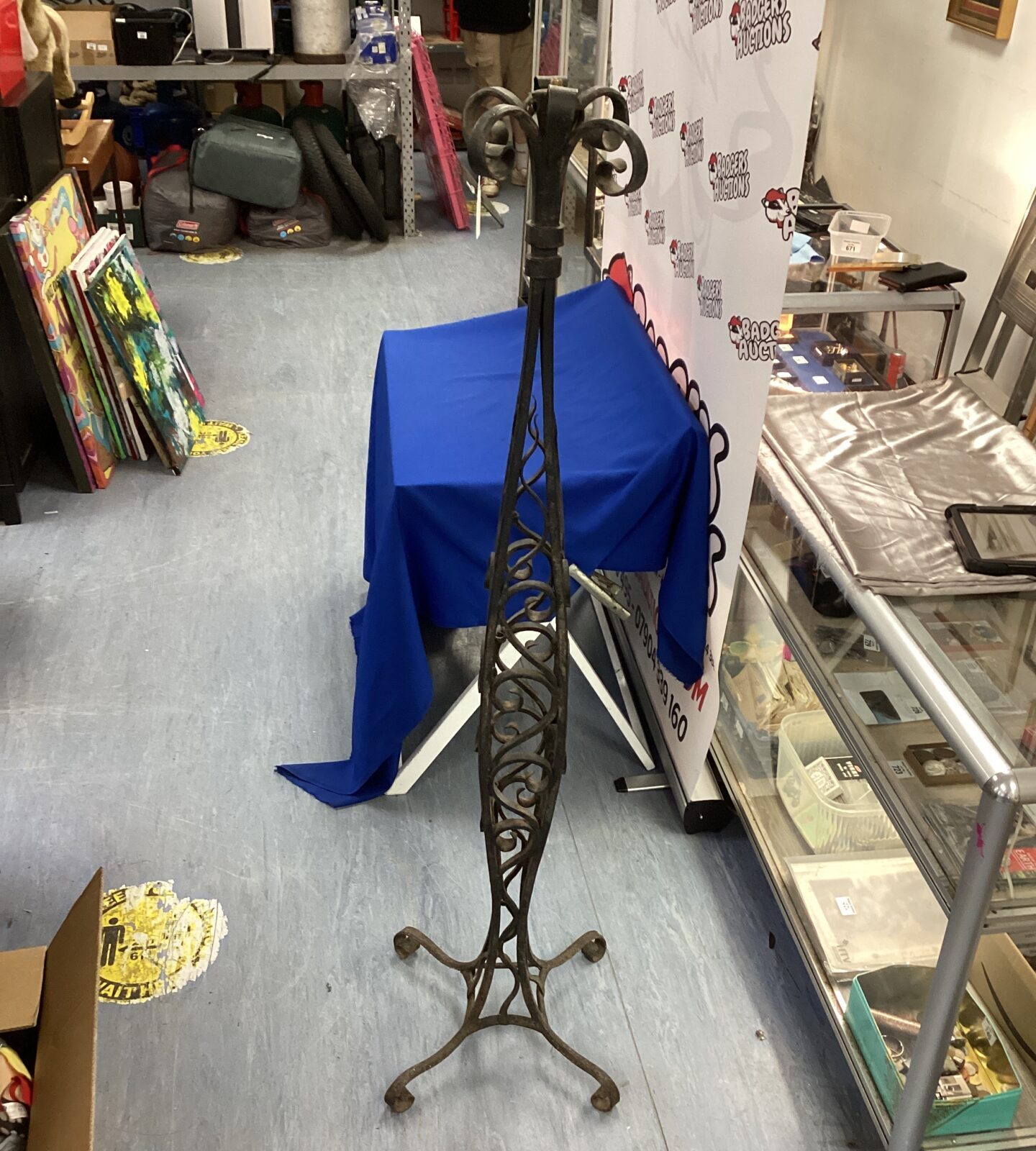 Wrought Iron Standard Lamp Stand for restoration
