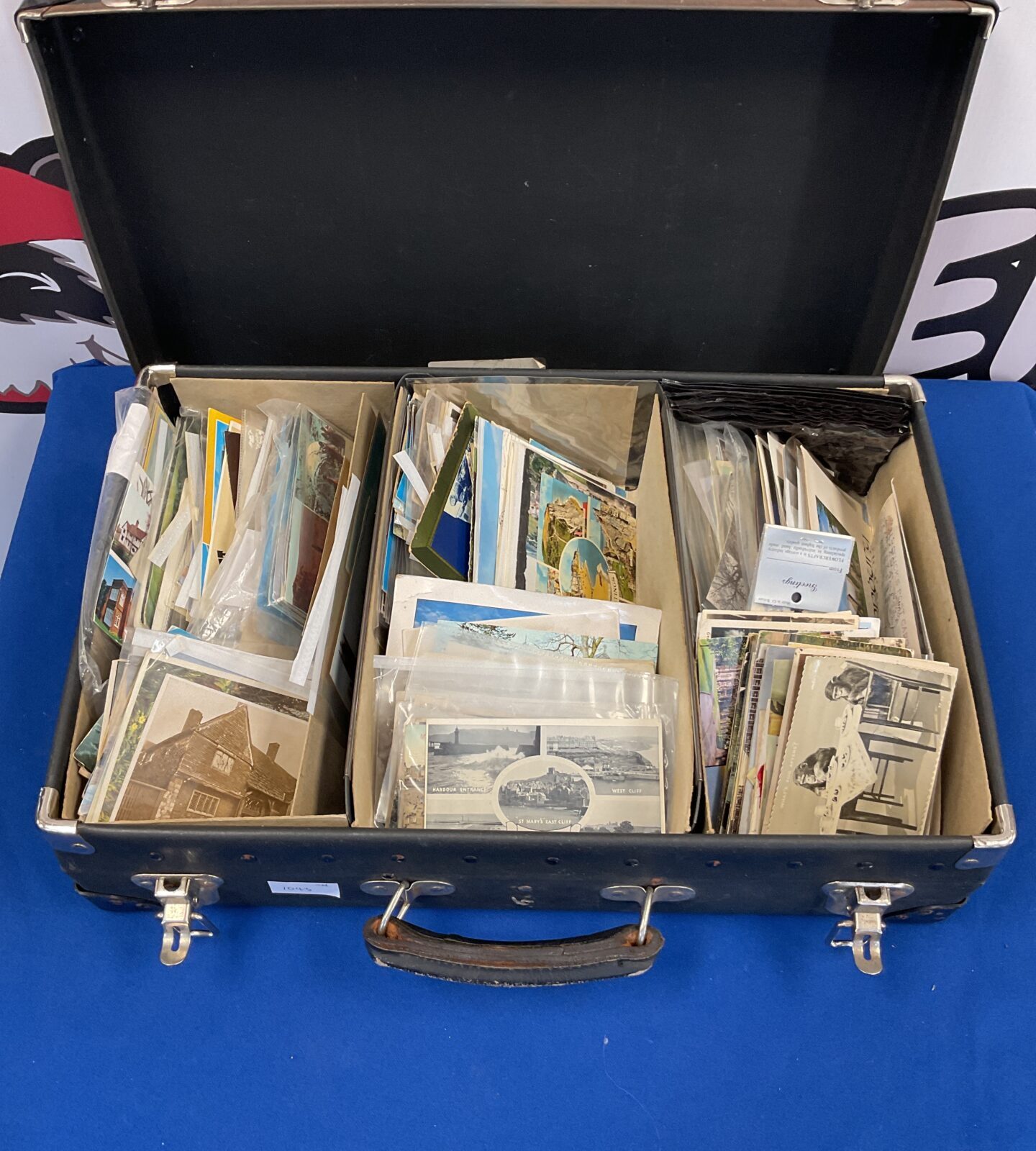 Collection of postcards in case