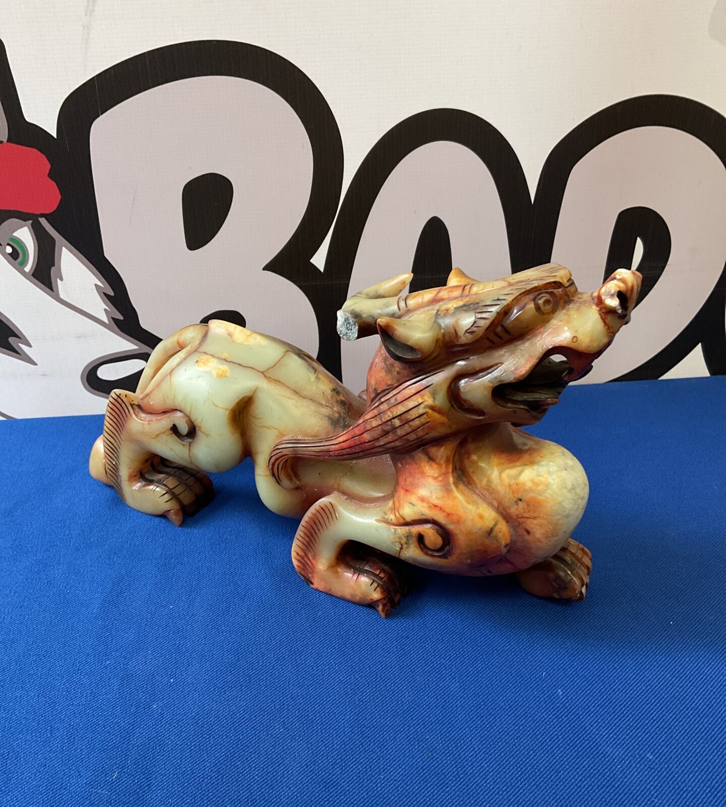 Vintage carved soapstone chinese dragon - Image 2