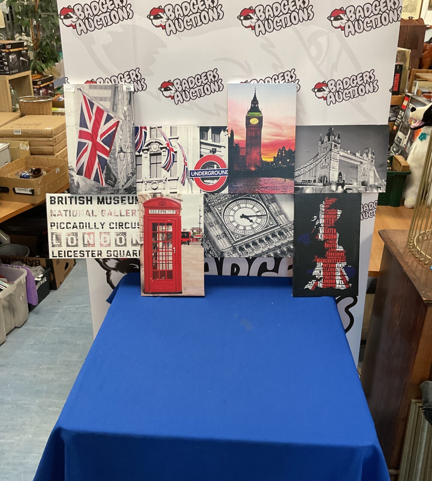 Large london multi print canvas