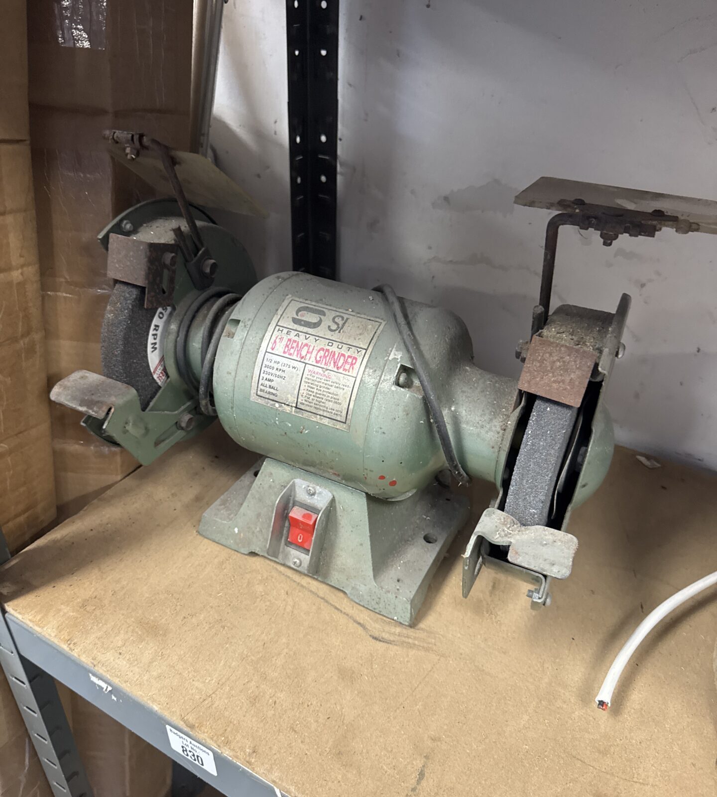 Vintage SIP 6” bench grinder wheel - working