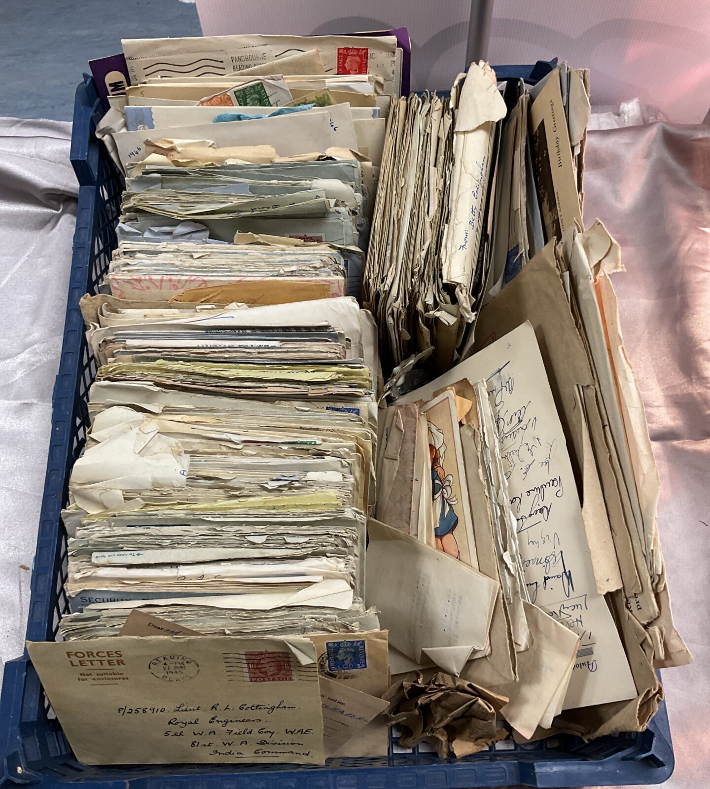 Large collection of wartime ephemera letters ect  royal engineers related