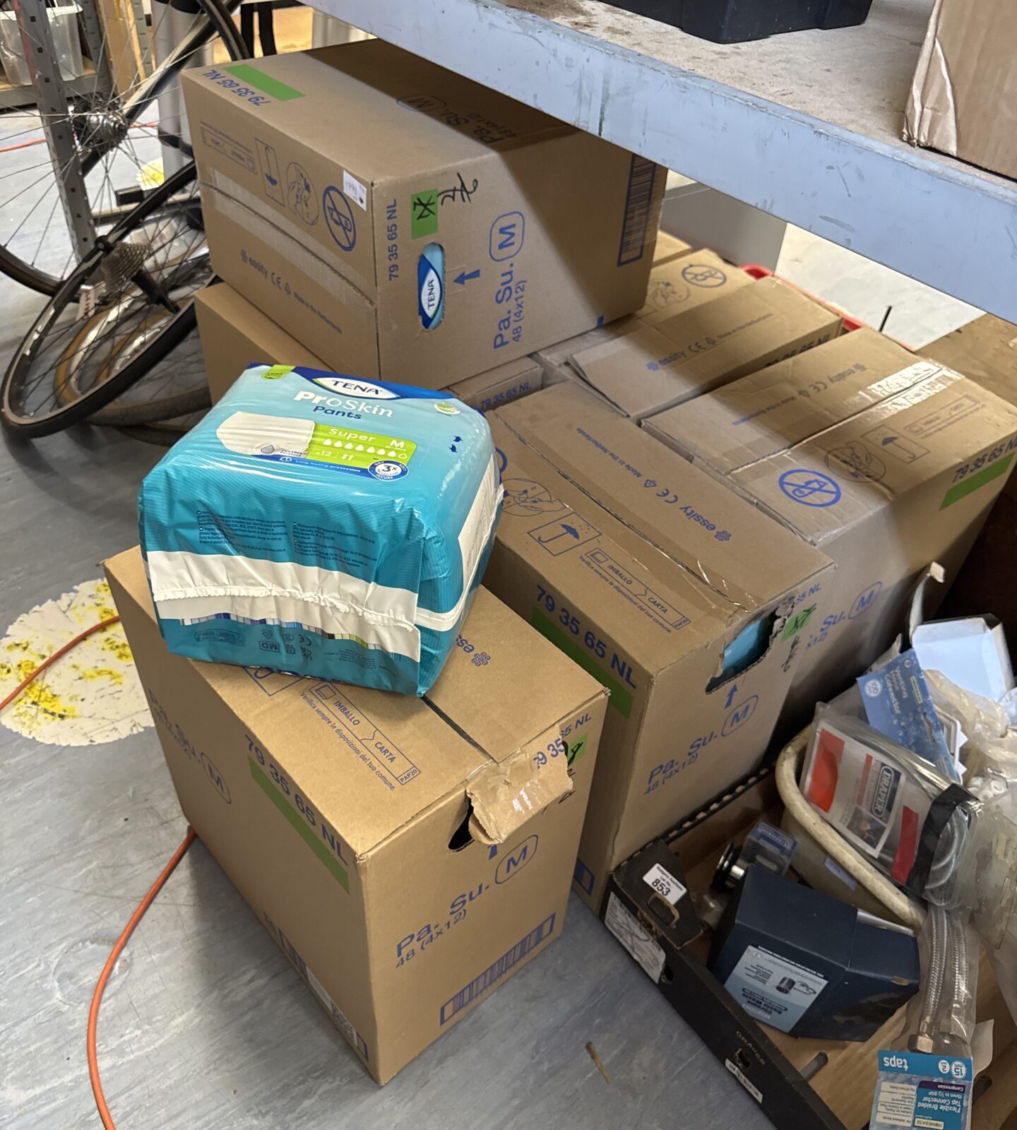 Seven new boxes of Tena proskin incontinence pants size M