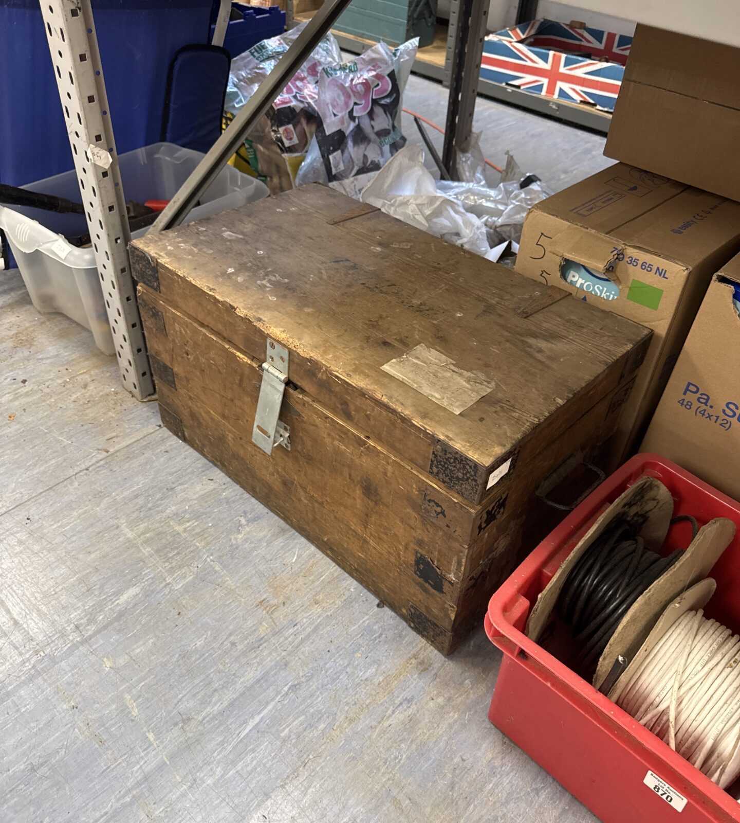 Vintage wooden storage chest