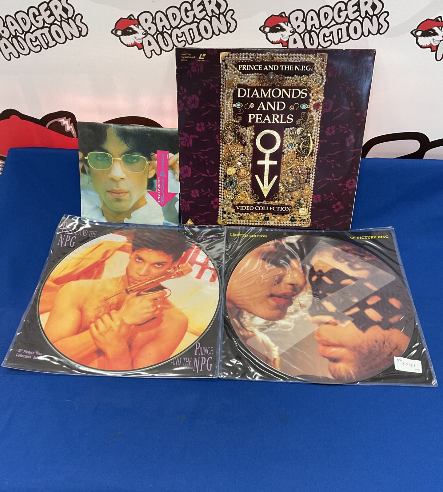 Two Prince 12” Picture discs inc Ltd edition a Laser disc and 7” single