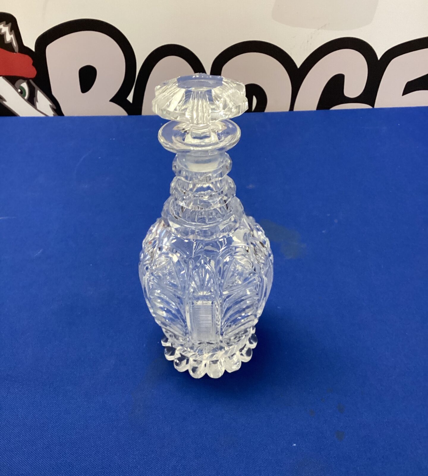 Cut glass shampoo decanter