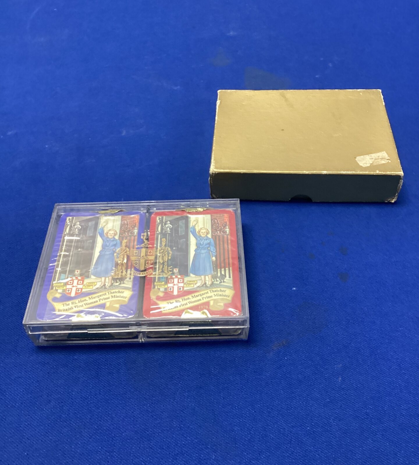 margret thatcher playing cards