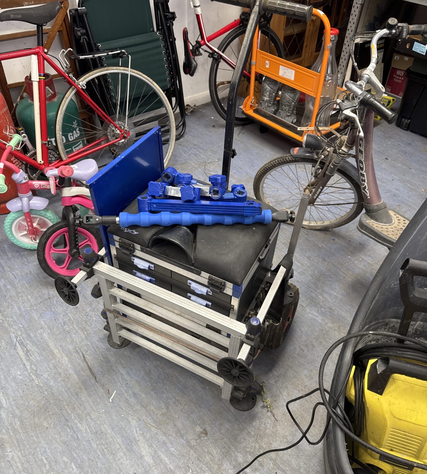Rx7 fishing trolley box with attachments